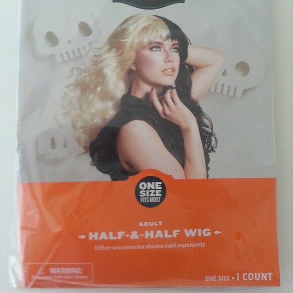 NWT - Wig Blonde and Black Long Hair - Halloween - Picture 1 of 2
